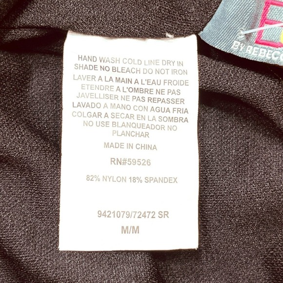 Becca Rebecca Virtue NWT Move Along One-Piece Plunge Strappy Swimsuit Black M - Picture 12 of 14